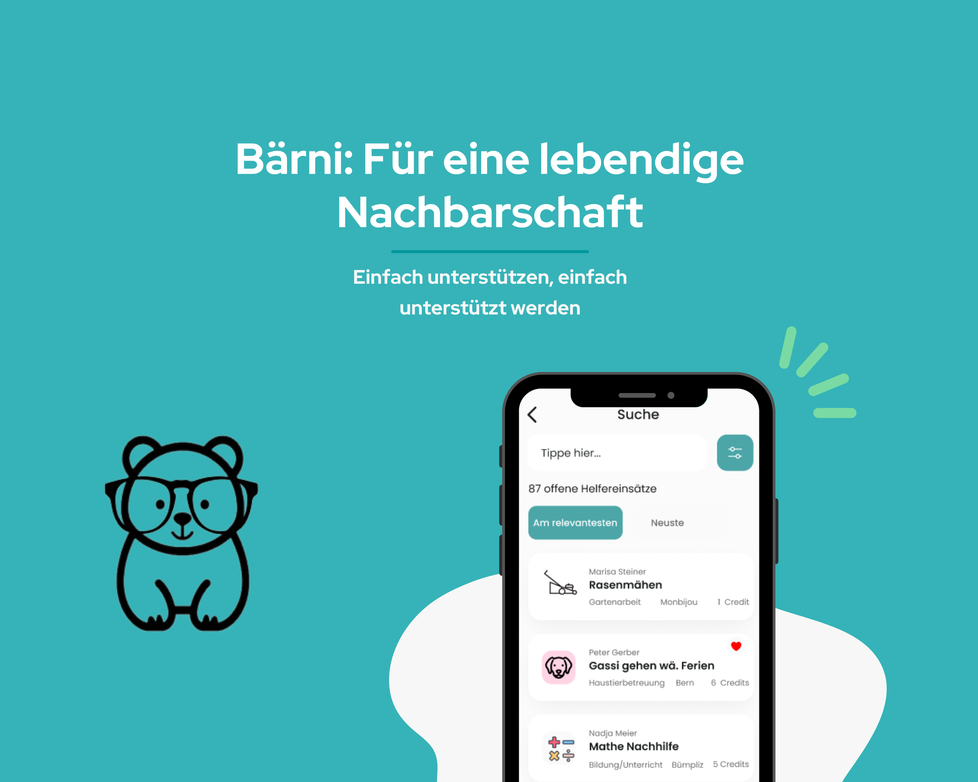 Bärni - Das digitale Pinboard für Nachbarschaftshilfe