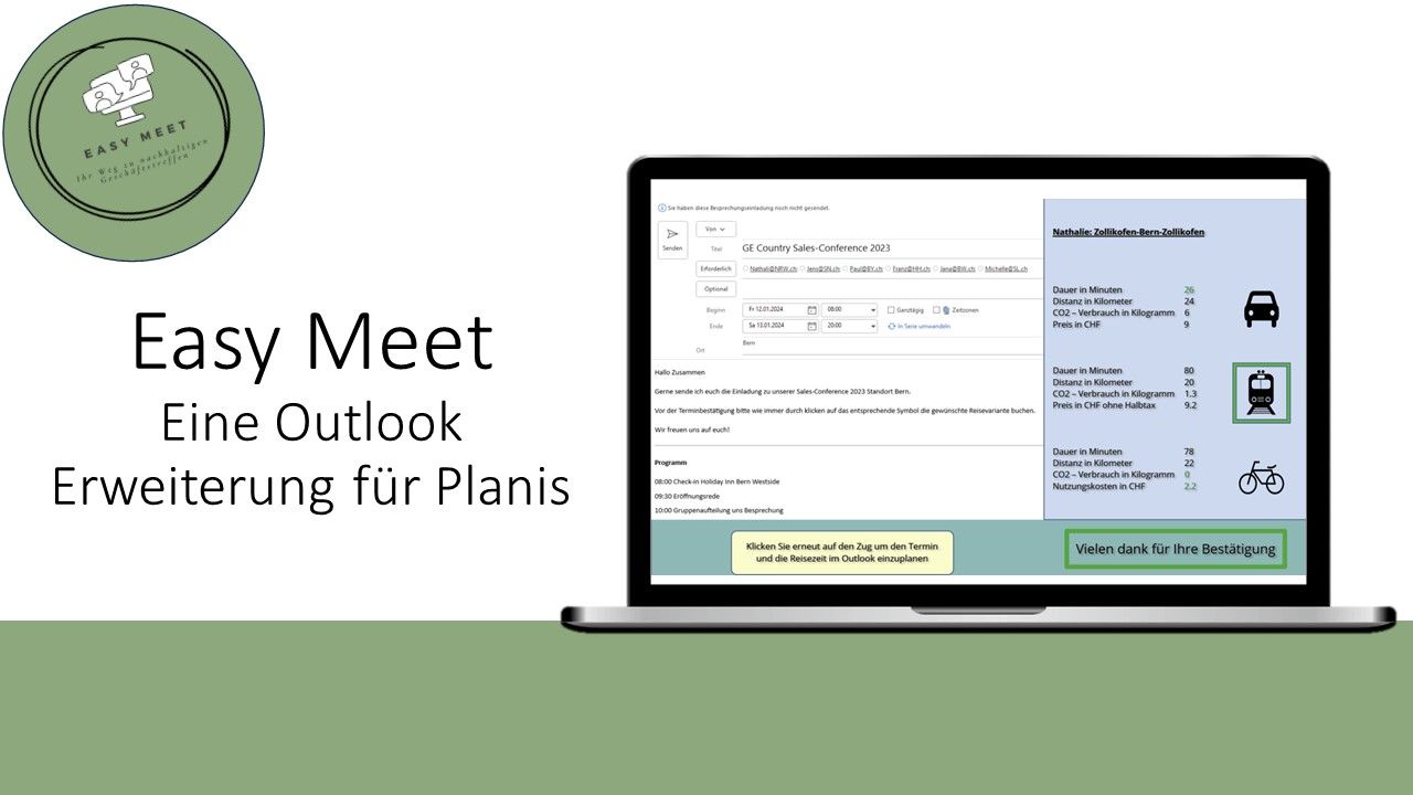 Easy Meet - eine Outlook Erweiterung für Planis