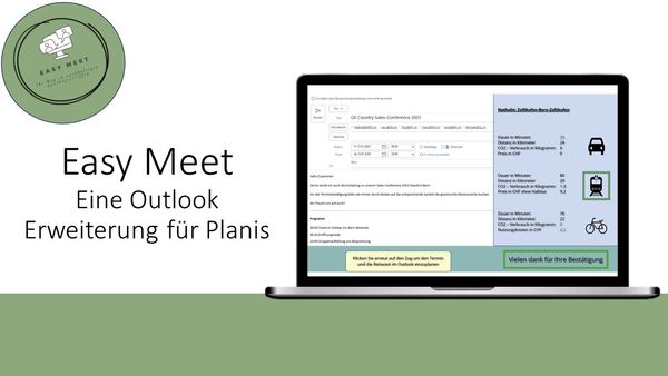 Easy Meet - eine Outlook Erweiterung für Planis